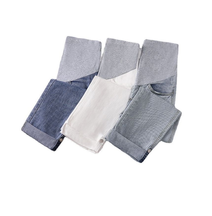 Aestering - Zwangerschapsjeans met hoge taille en taps toelopende pijpen