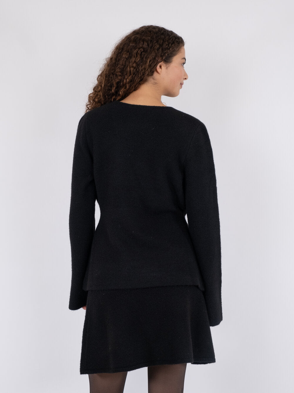 Neo Noir  Marie Louise strikket Cardigan - sort