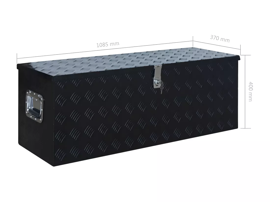Prolenta Premium - Boîte en aluminium 1085x370x400 mm Noir