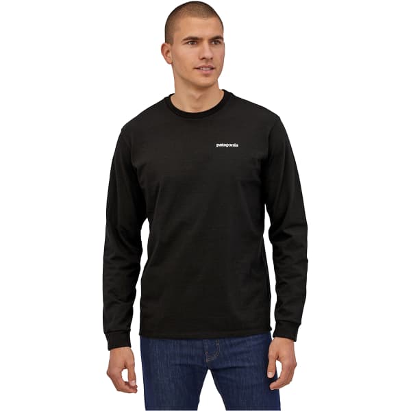 T-shirt PATAGONIA M'S L/S P-6 LOGO RESPONSIBILI-TEE BLACK