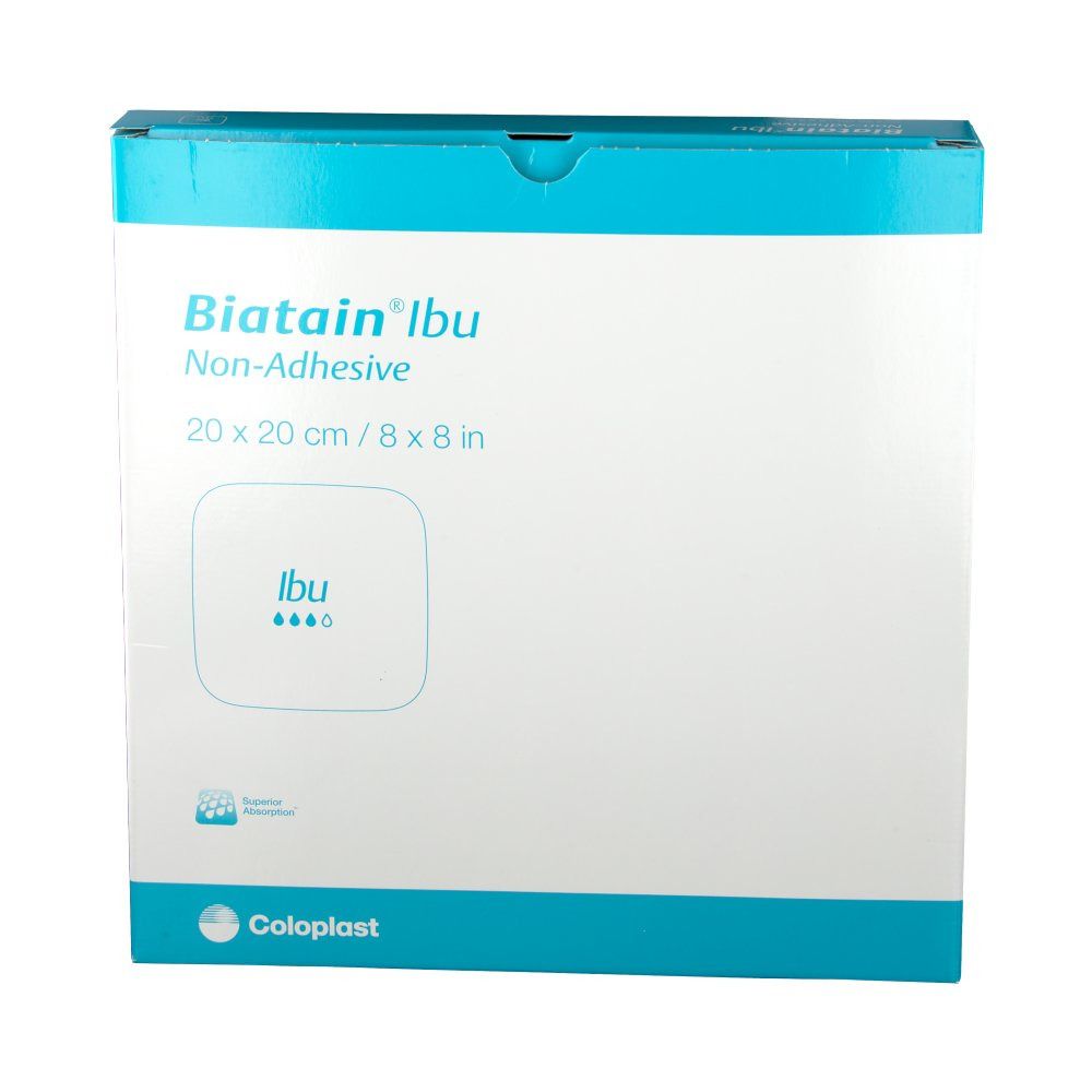 BIATAIN® Ibu Schaumverband mit Ibuprofen nicht-haftend 20 x 20 cm