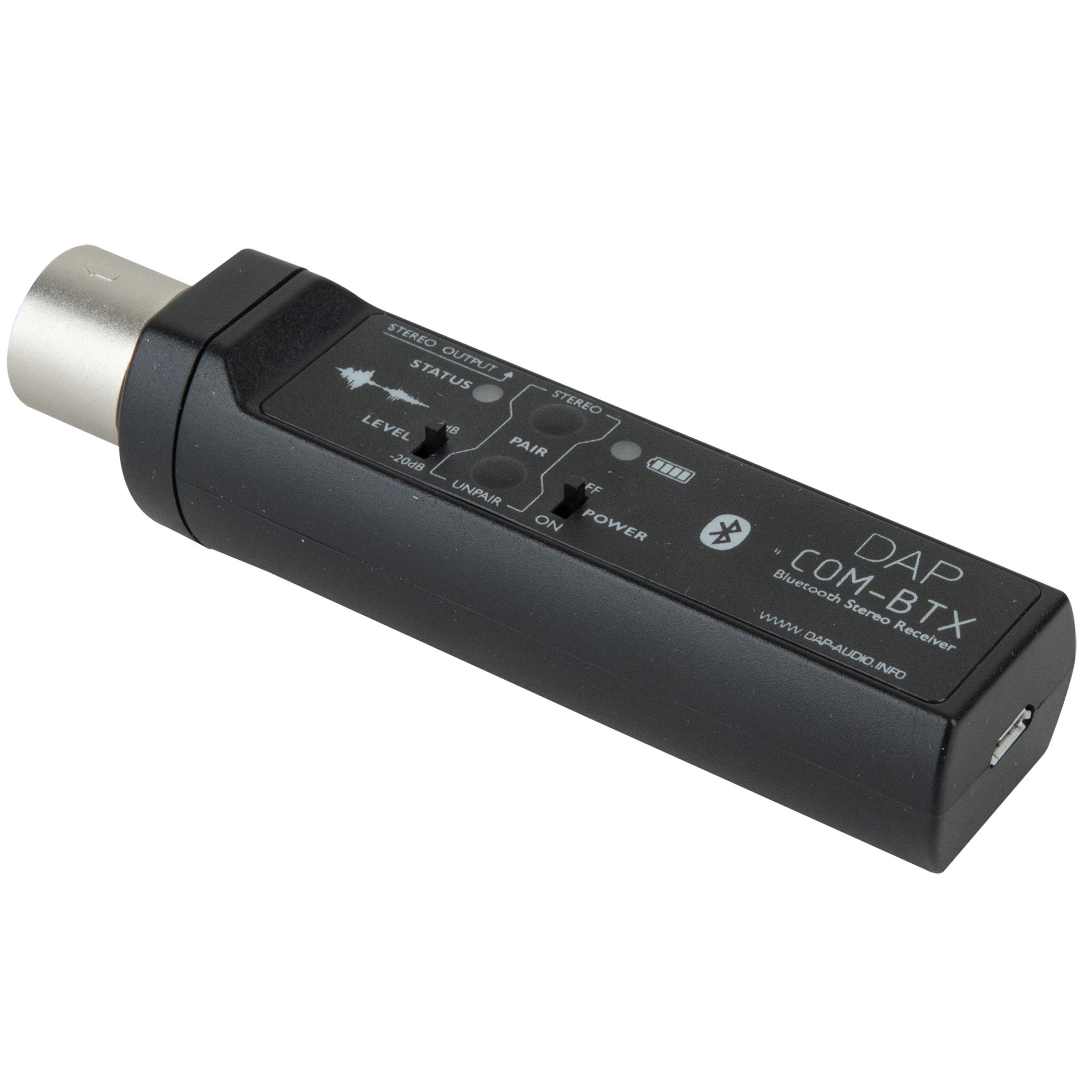 DAP COM-BTX Bluetooth audio ontvanger, mini-jack en XLR