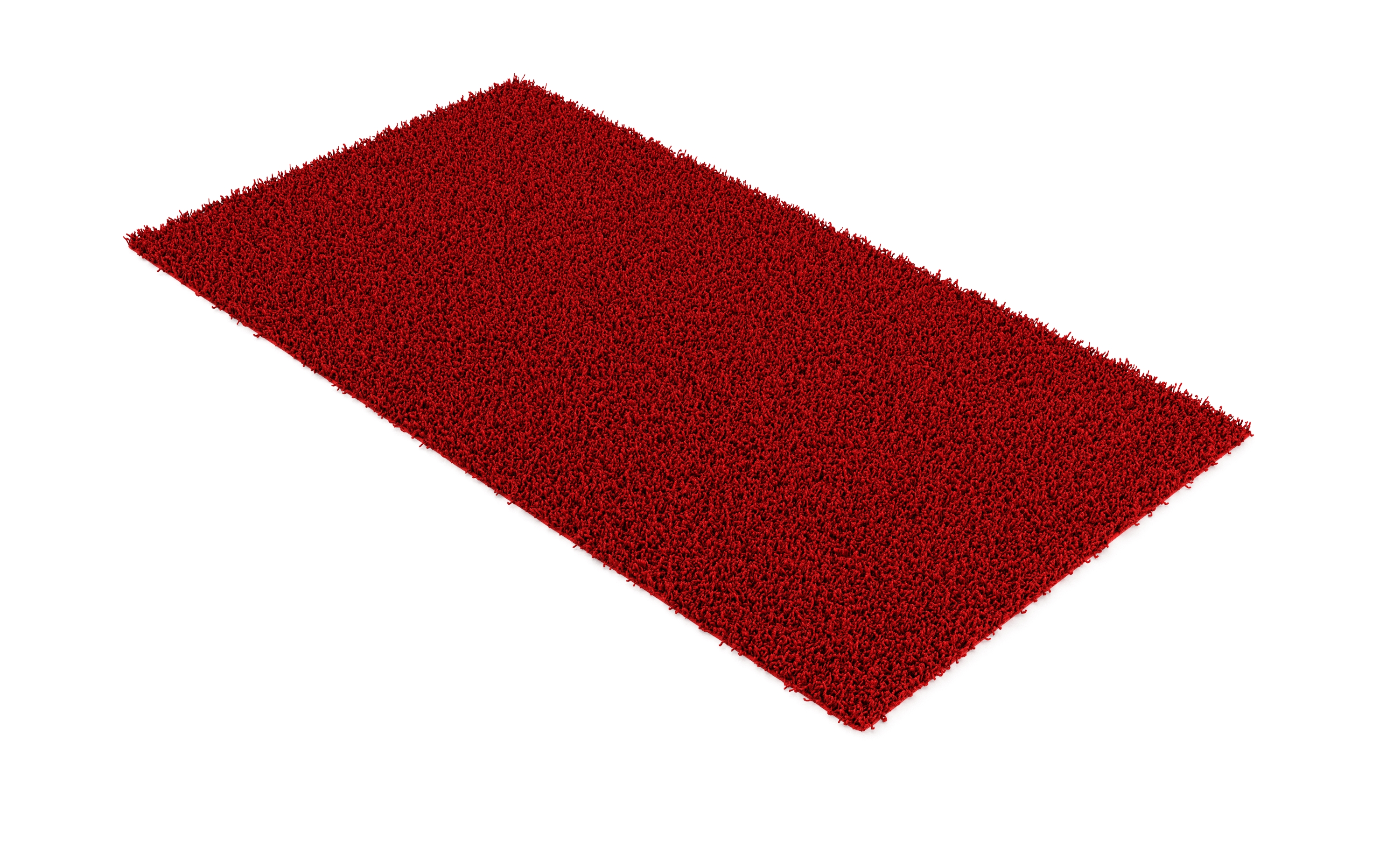 Hochflor Teppich 60 x 110 cm rot