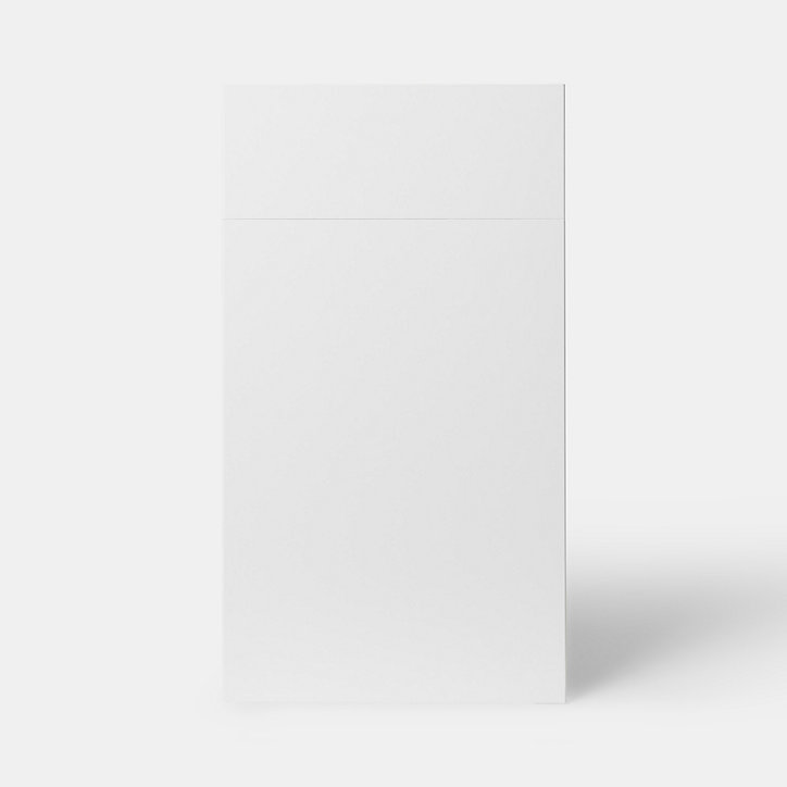 Façade de cuisine 1 porte et 1 tiroir Stevia blanc brillant l. 40 cm x H. 72 cm GoodHome