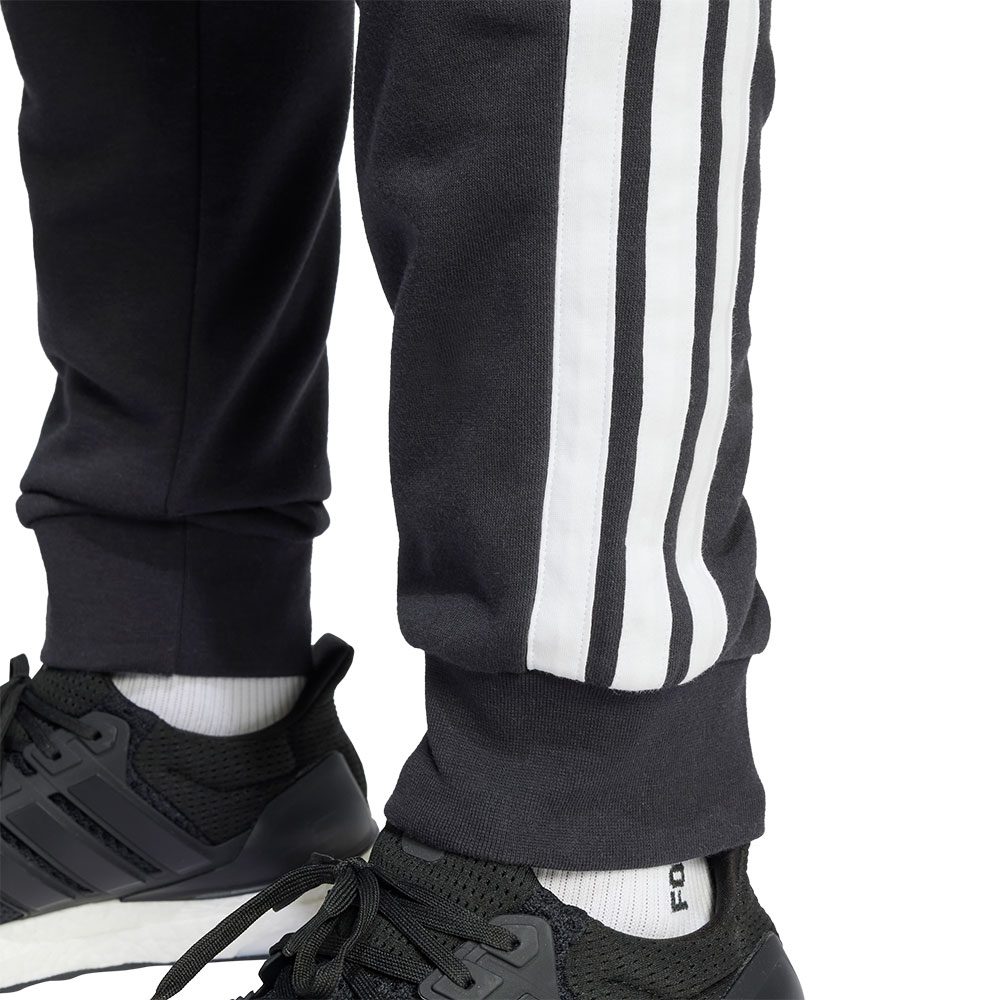 adidas Essentials 3-Streifen French Terry Hose Herren black