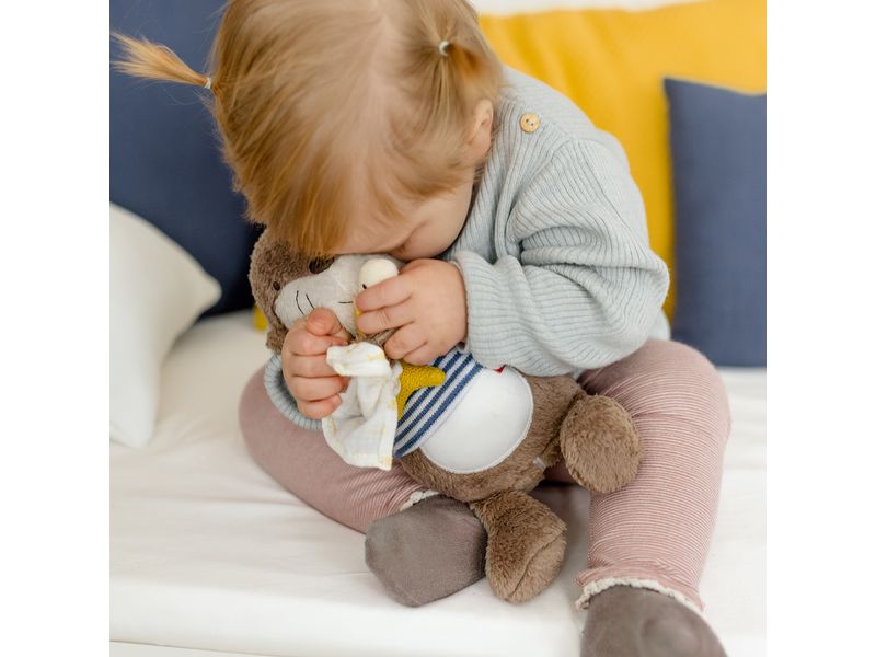 fehn Nachtlicht Otter Schlummerlicht, Einschlafhilfe und Kuscheltier mit Glow-in-the-dark Bestickung