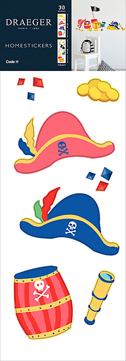 Sticker Enfant Pirate 24x69 cm