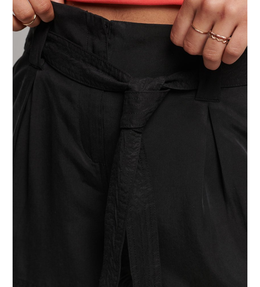 Shorts Superdry Paperbag, Preto