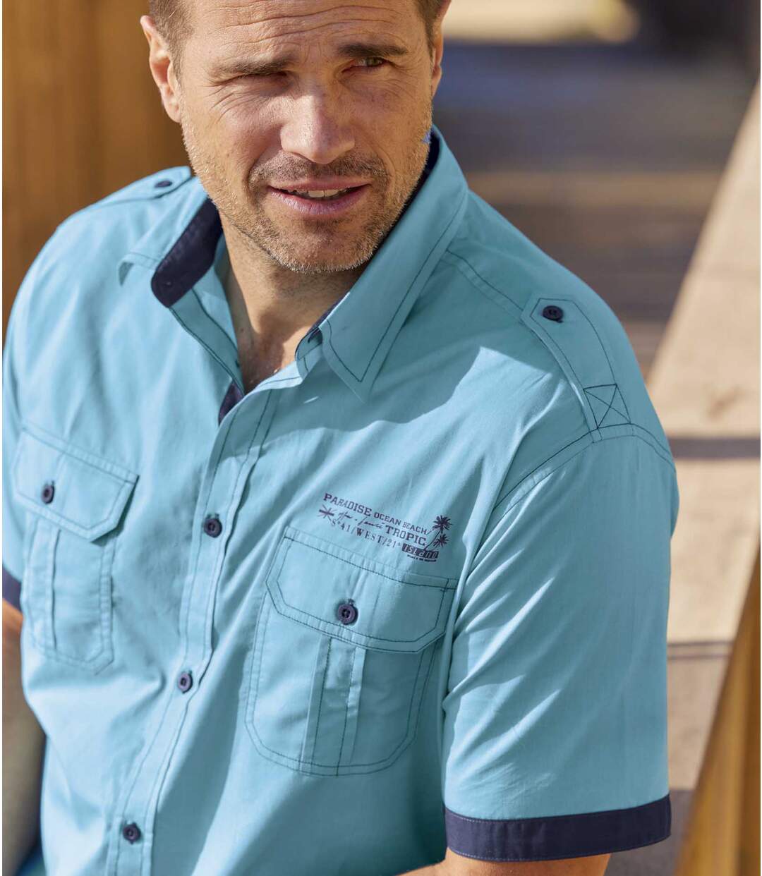 La chemise Pilote Turquoise