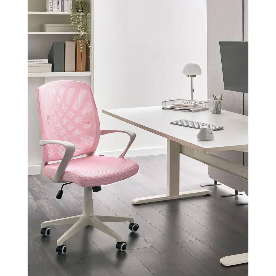 BONNY - Bureaustoel - Roze - Polyester