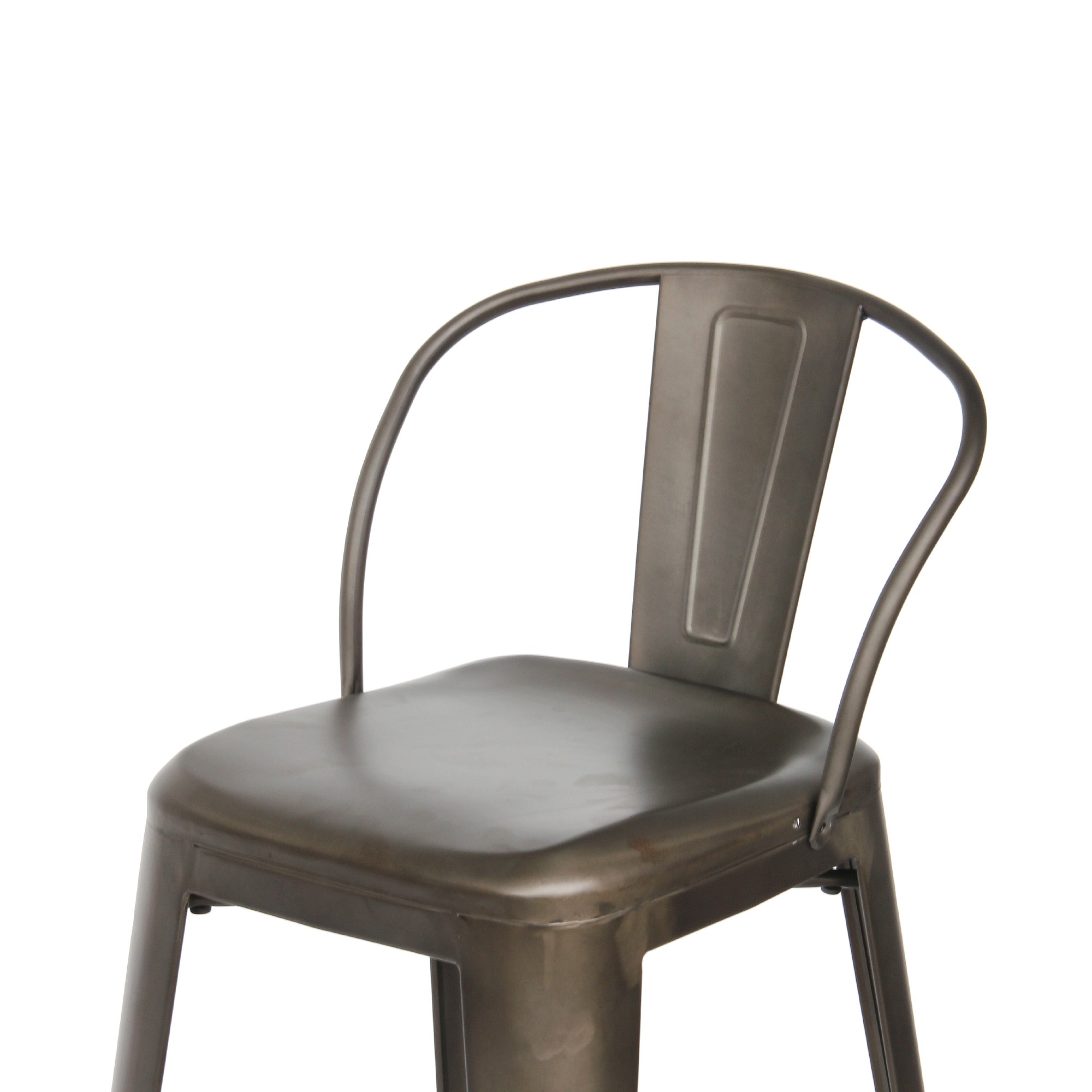 Barstuhl 'Cliff'' mit Rückenlehne, schwarz, T 53 cm, B 50 cm, H 105 cm von fischer's lagerhaus