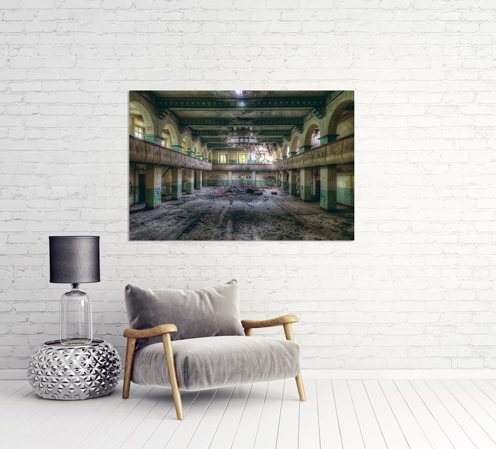 Akustikbild LOST PLACE HALLE 2 80x120cm, 7kg