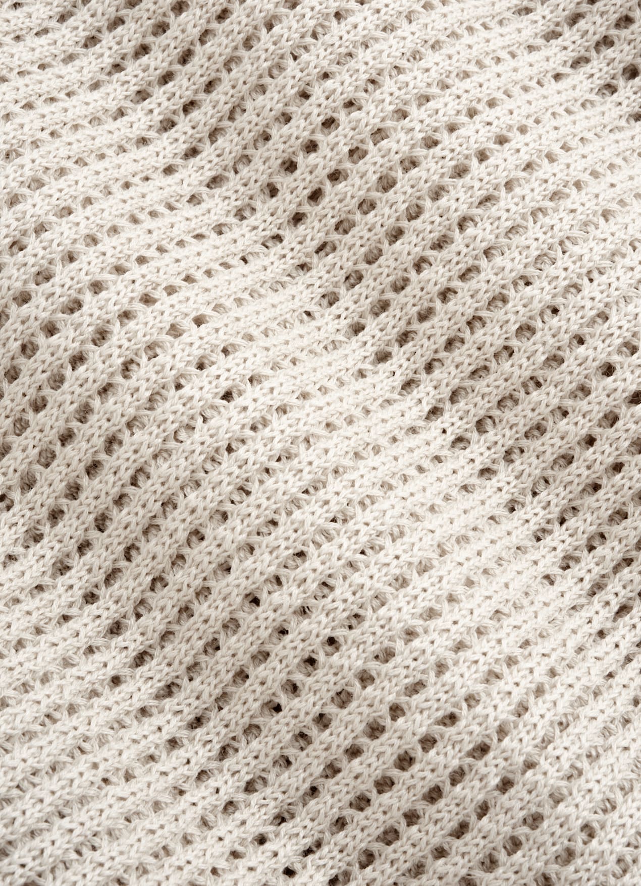 Polo crochet sans boutons sable