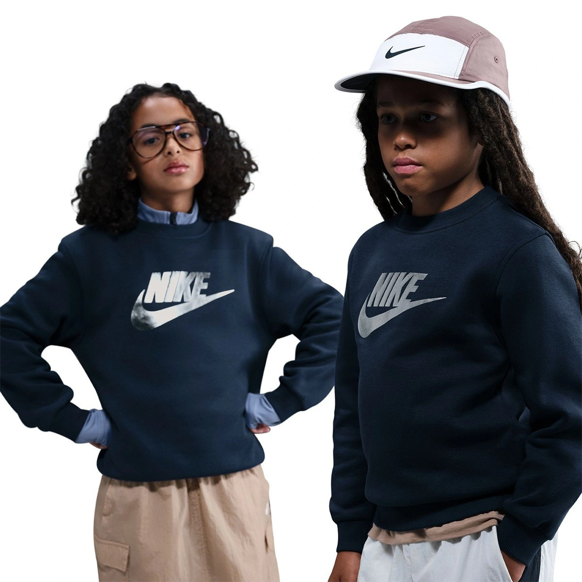 Sweatshirt Nike Club Fleece Crew Gold Criança