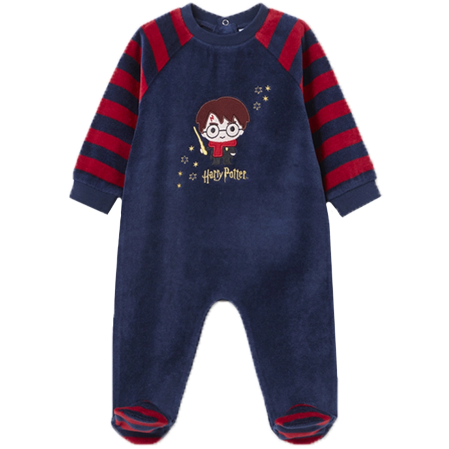 OVS Strampler Velour Twilight Blue