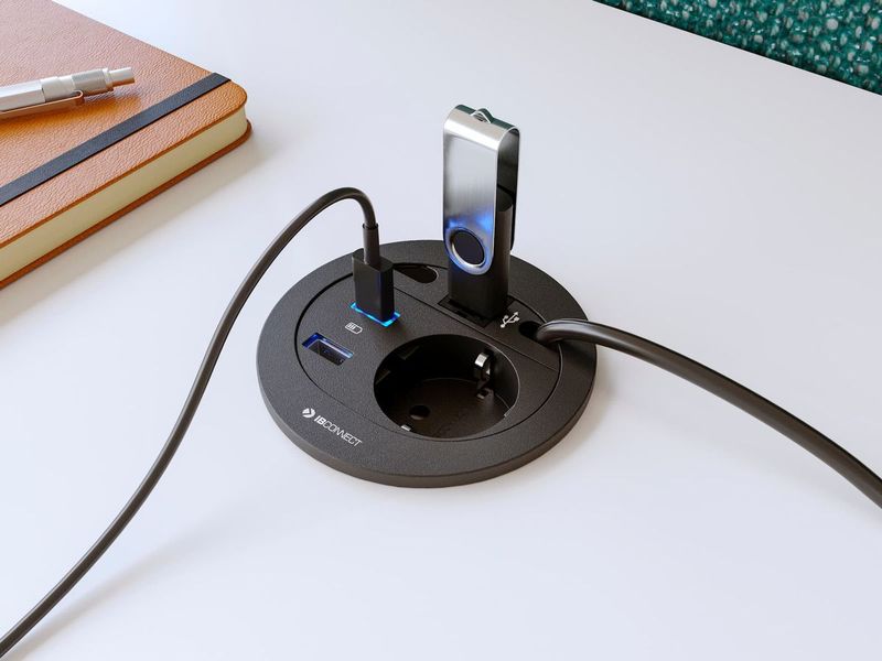 max connect Steckdoseneinheit DIVUS T13, USB-A/C, HDMI Weis Steckdoseneinheit mit erhöhtem Berührungsschutz zum Schutz vor elektrischen Unfällen