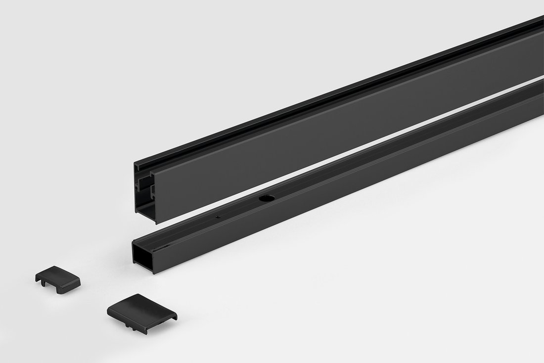Polysan Zoom Line Black verlengprofiel voor vast wandprofiel 15mm