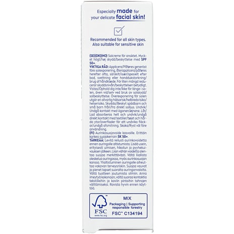 Ansigtscreme m. SPF50+