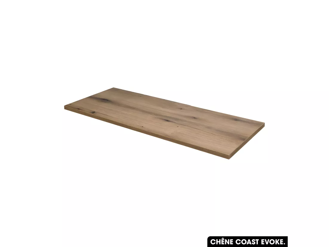 Plan de vasque en bois | CHÊNE COAST EVOKE | L.140 x P.46 x H.2,5