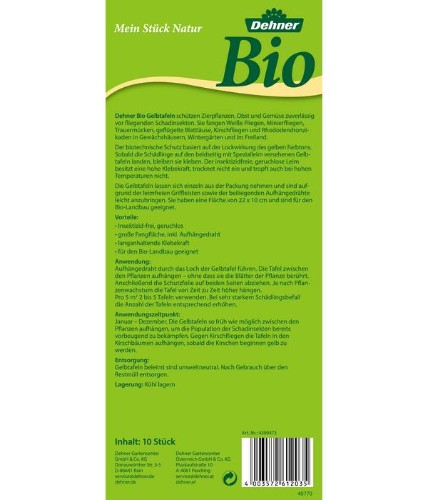 Dehner Bio Gelbtafeln, 10er-Set