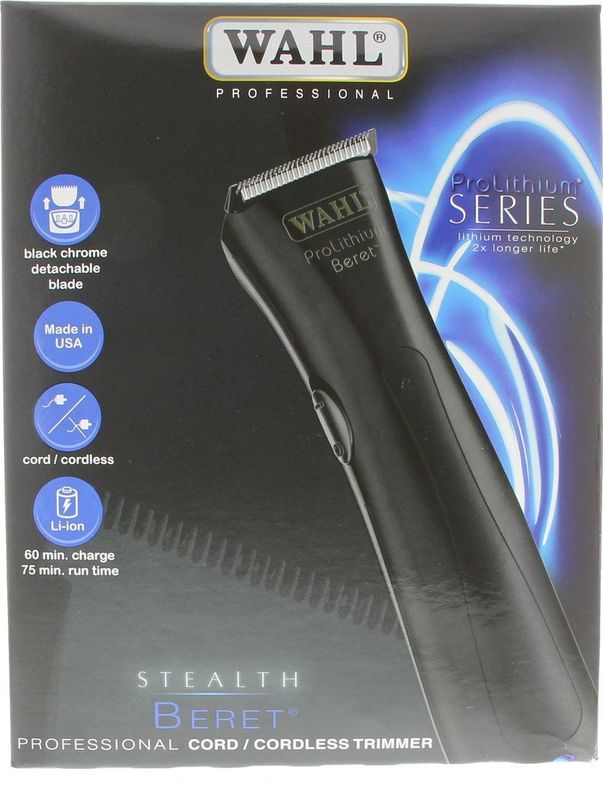 Wahl - Beret Pro - Trimmer - Black Stealth - Lithium-ion Batterij