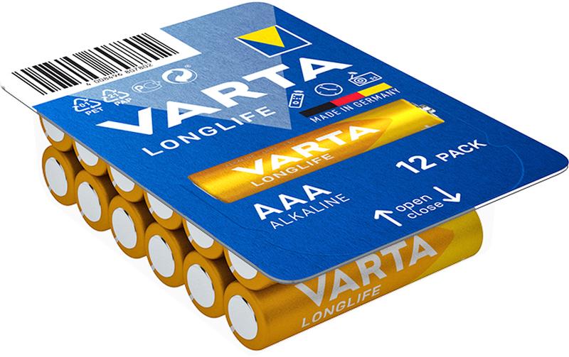 Batterie Longlife AAA , 12 Stück12 AAA-Batterien mit hoher Laufzeit