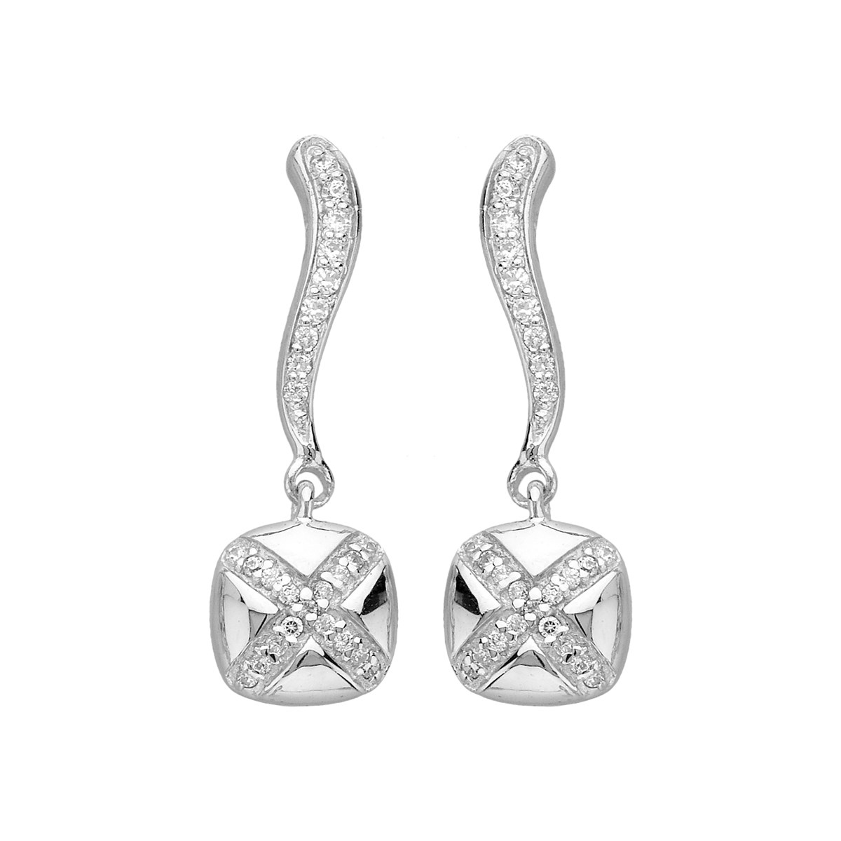 Boucles d'oreilles pendantes en Argent