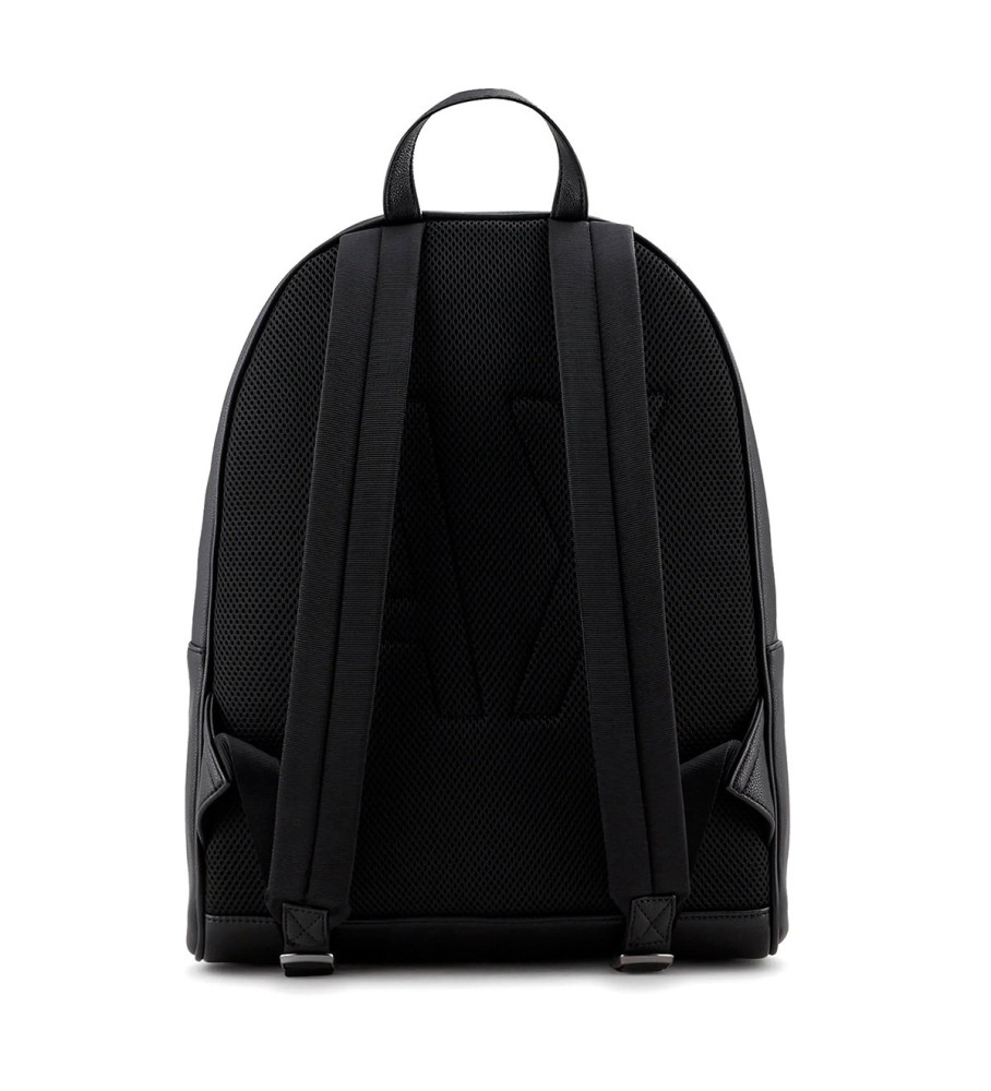 Mochila semirrígida Armani Exchange com bolso externo, preta