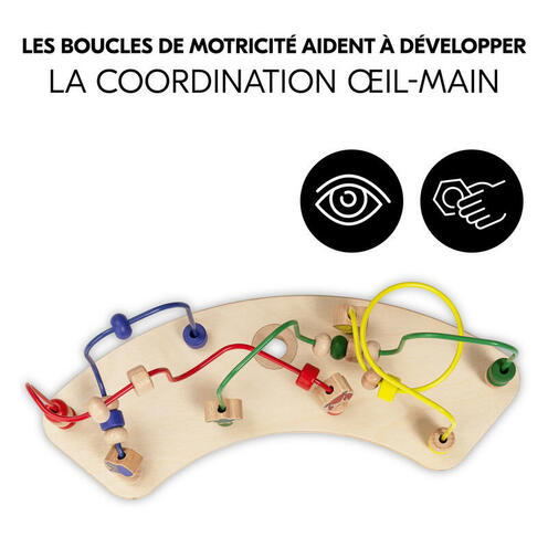 Plateau de jeu labyrinthe perles Alpha Play Moving set - Bois - HAUCK