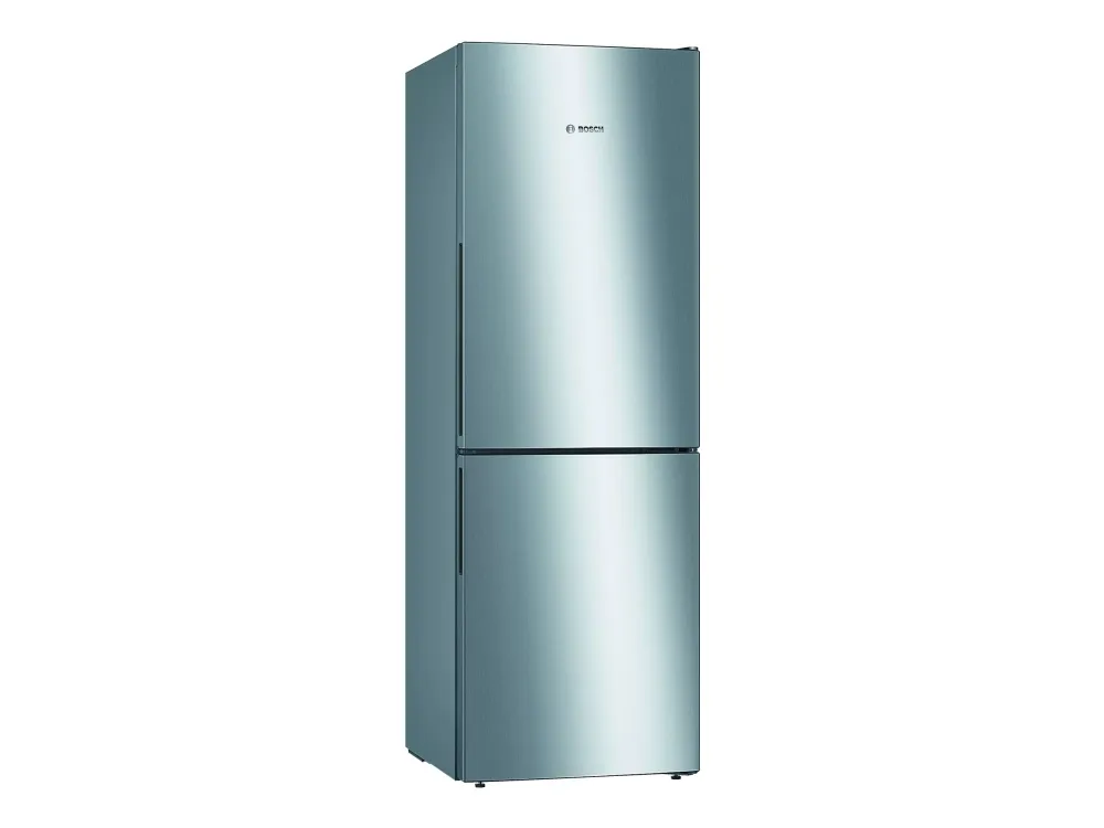 Bosch Serie | 4 KGV33VLEA - Køleskab/fryser - bund-fryser - bredde: 60 cm - dybde: 65 cm - højde: 176 cm - 289 liter - Klasse E - inox-look