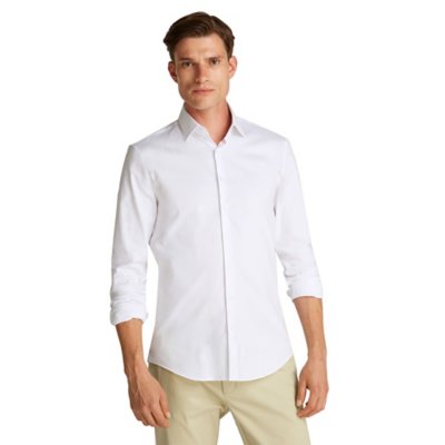 Chemise à manches longues homme Mini Structure Slim CALVIN KLEIN