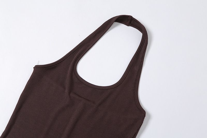Oonnukal - Halter-Neck Plain Romper
