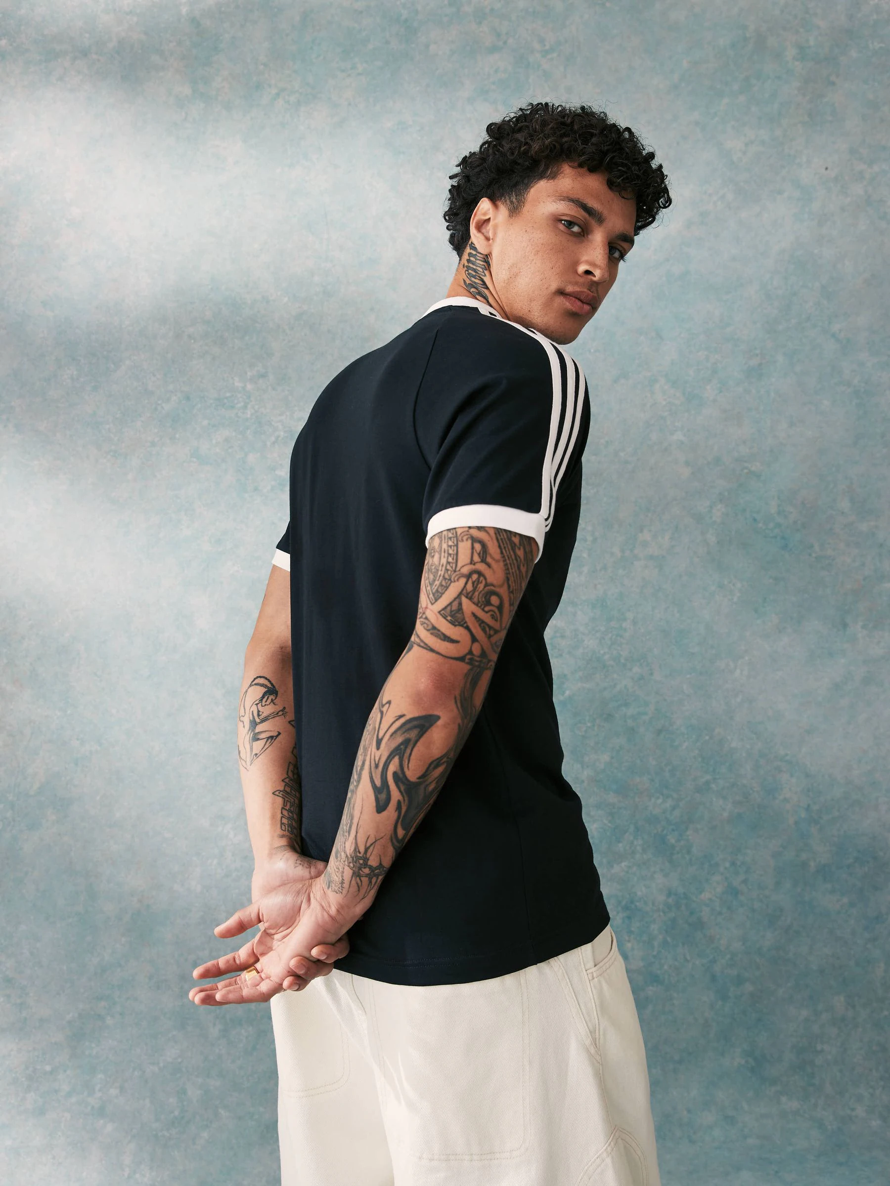 Zwart - adidas Originals Adicolor Classics T-shirt met 3 strepen
