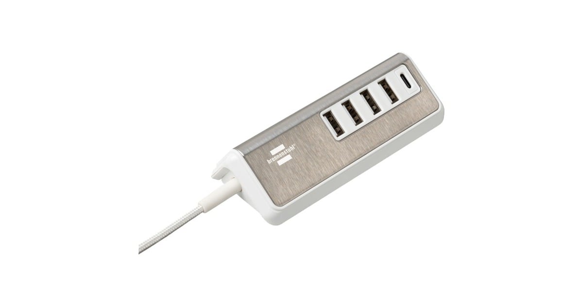 Brennenstuhlestilo meervoudige USB-lader  (Wit/roestvrij staal)