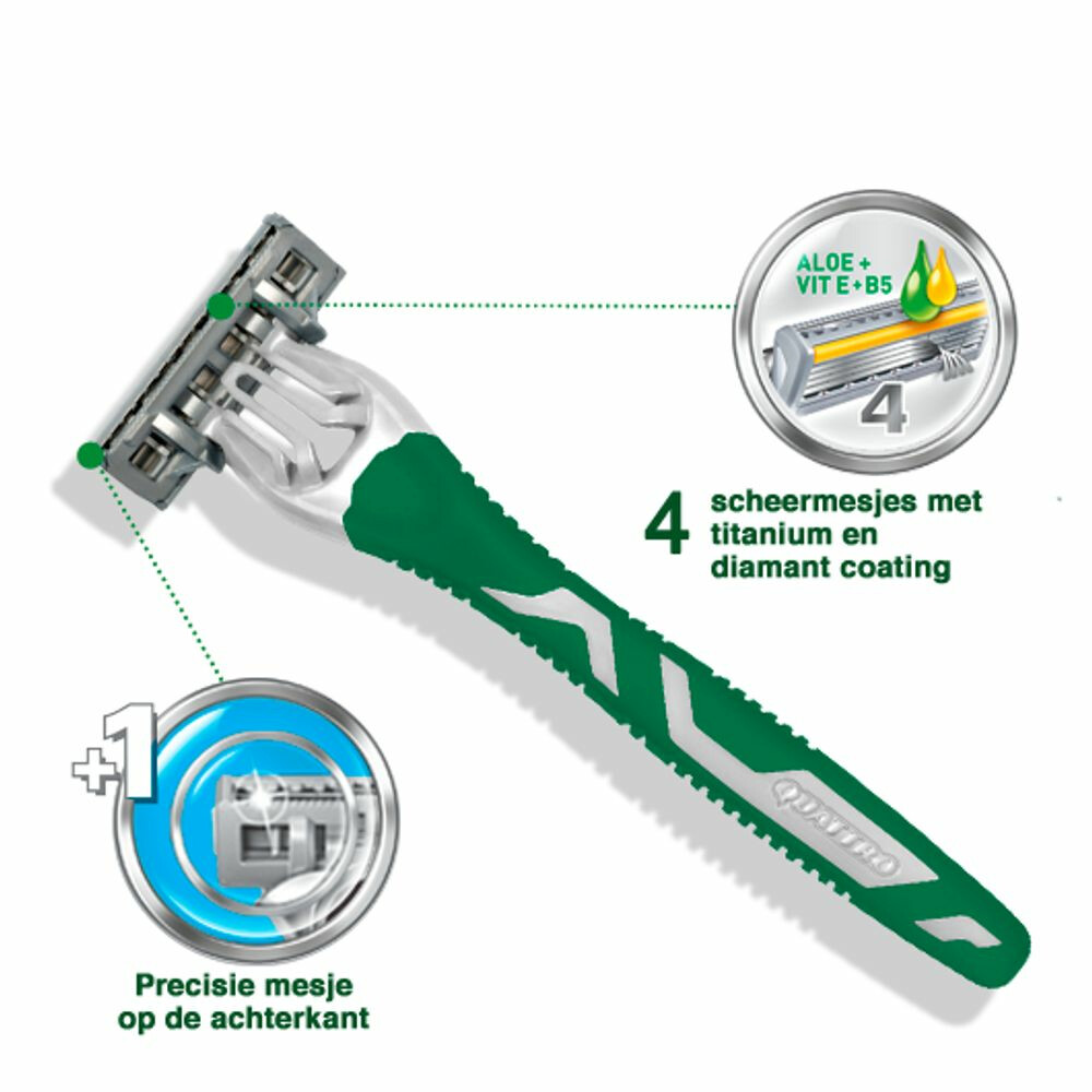 Wilkinson Wegwerpscheermesjes Quattro Essential 44 stuks
