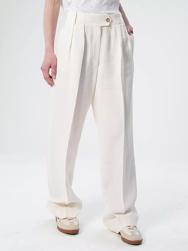 TOMMY HILFIGER Businesshose Relaxed Fit ELEVATED weiss