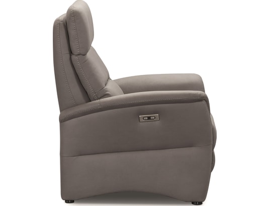 CONCEPT1 - Canapé tissu Versalles gris 2 places électrique + Fauteuil élec
