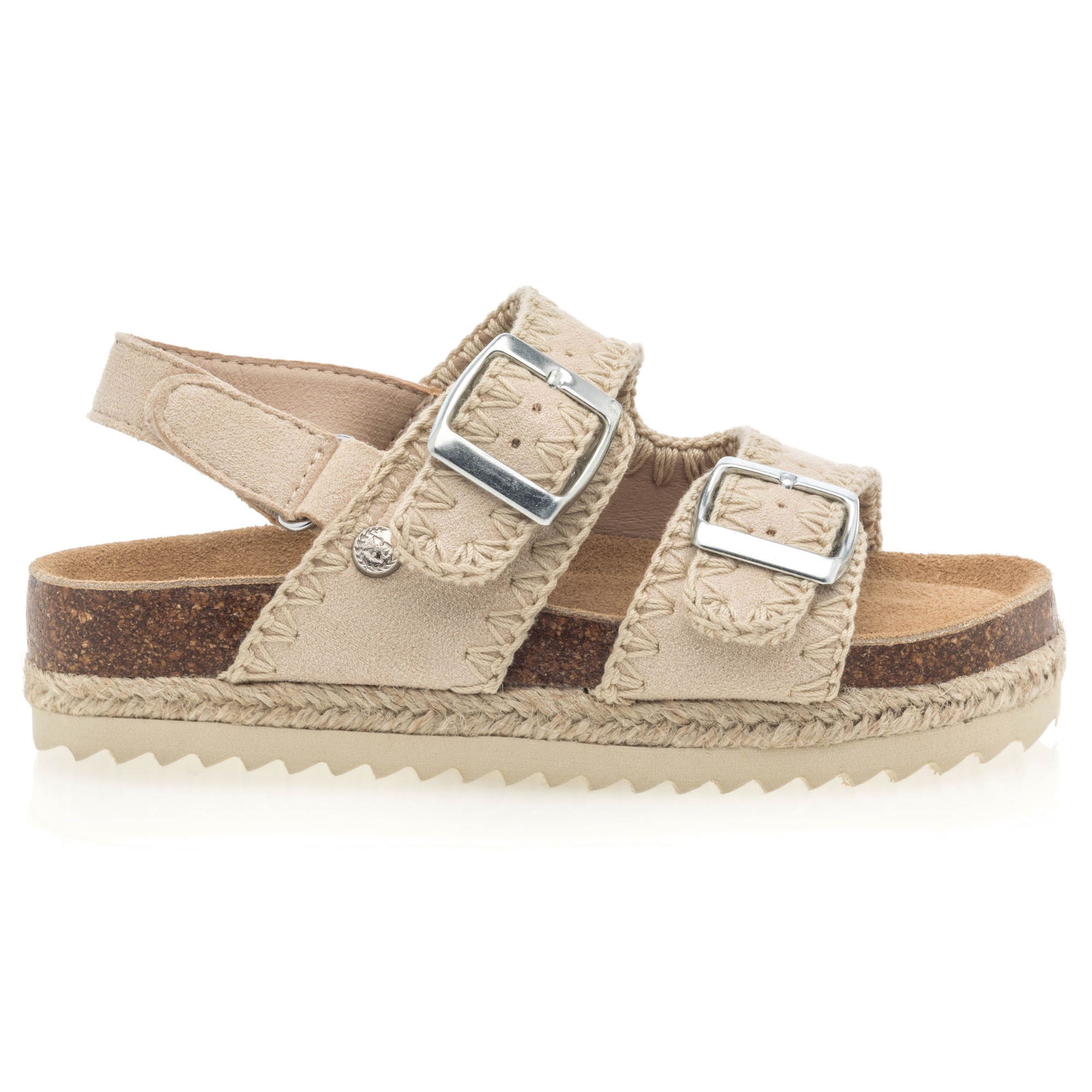Mules semelle liège Fille beige