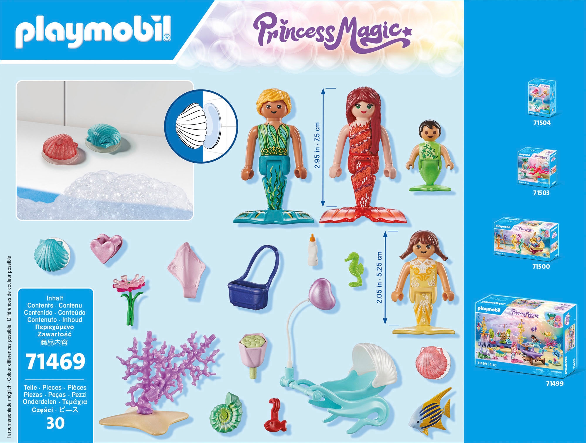 Playmobil® Konstruktions-Spielset »Ausflug der Meerjungfrauenfamilie (71469), Princess Magic« teilweise aus recyceltem Material; Made in Europe