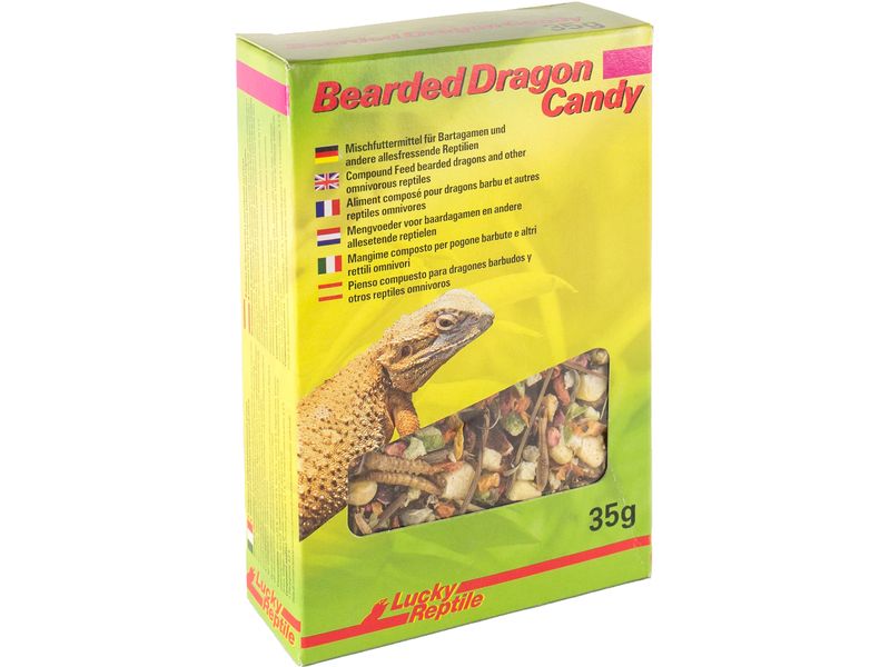 Lucky Reptile Leckerbissen Bearded Dragon Candy 35 g Mischfuttermittel für Bartagamen und andere allesfressende Reptilien