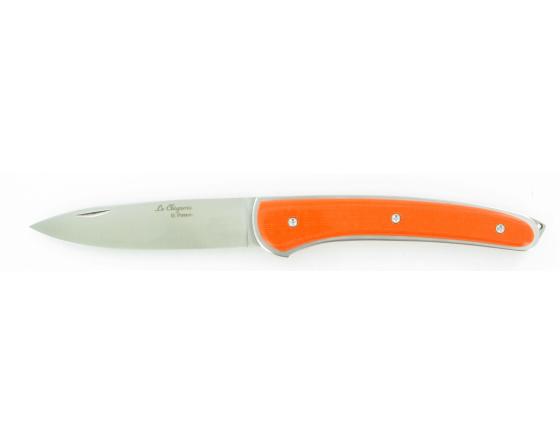 Le Chignore G10 Orange Couteau de poche par David Ponson
