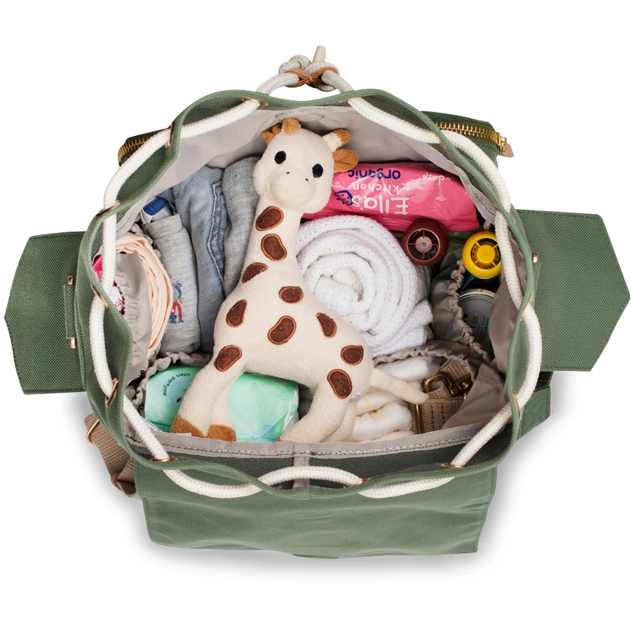 KAOS Wickelrucksack Ransel grün  natur