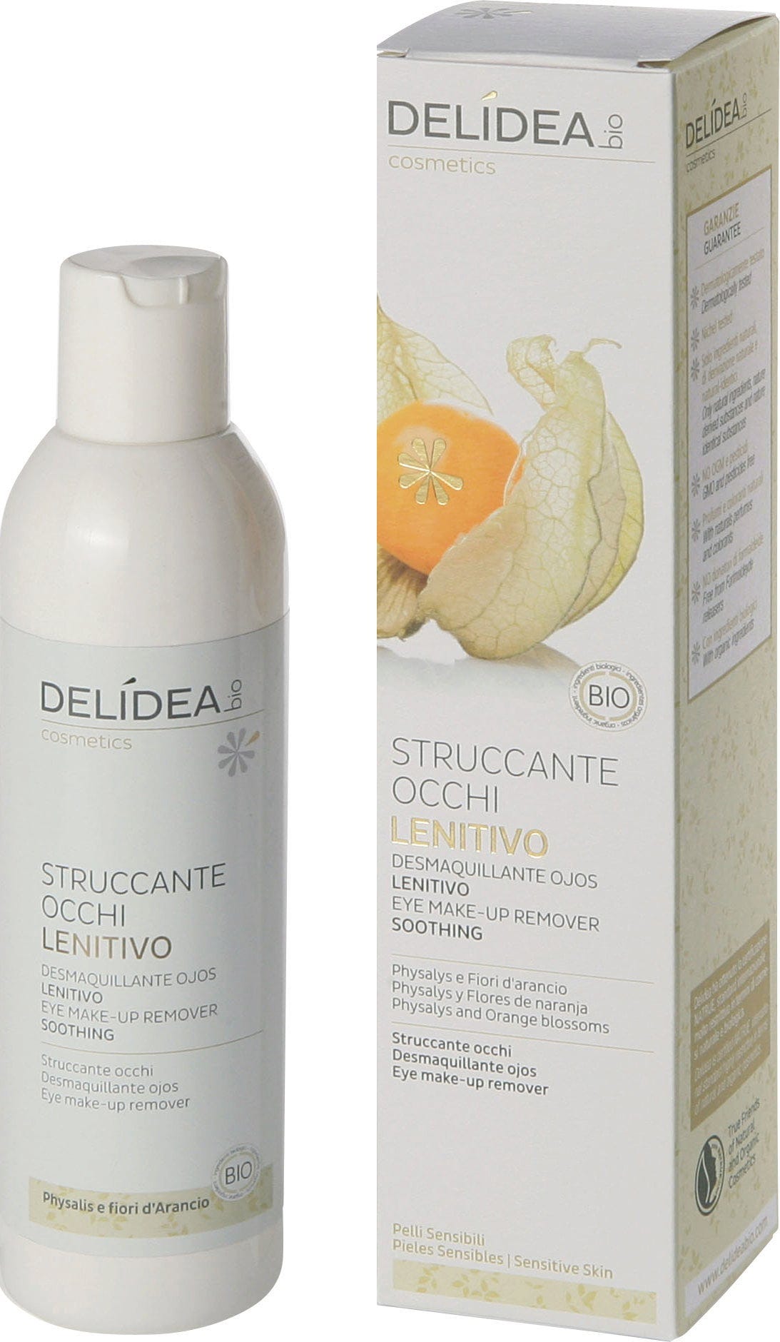 DELIDEA   Physalis & Orange Blossoms Soothing Eye Make-up Remover, 200 ml
