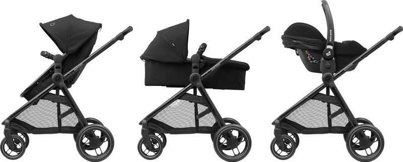 Maxi-Cosi Zelia³ kinderwagen - Essential Black (zwart frame + zwart leer)