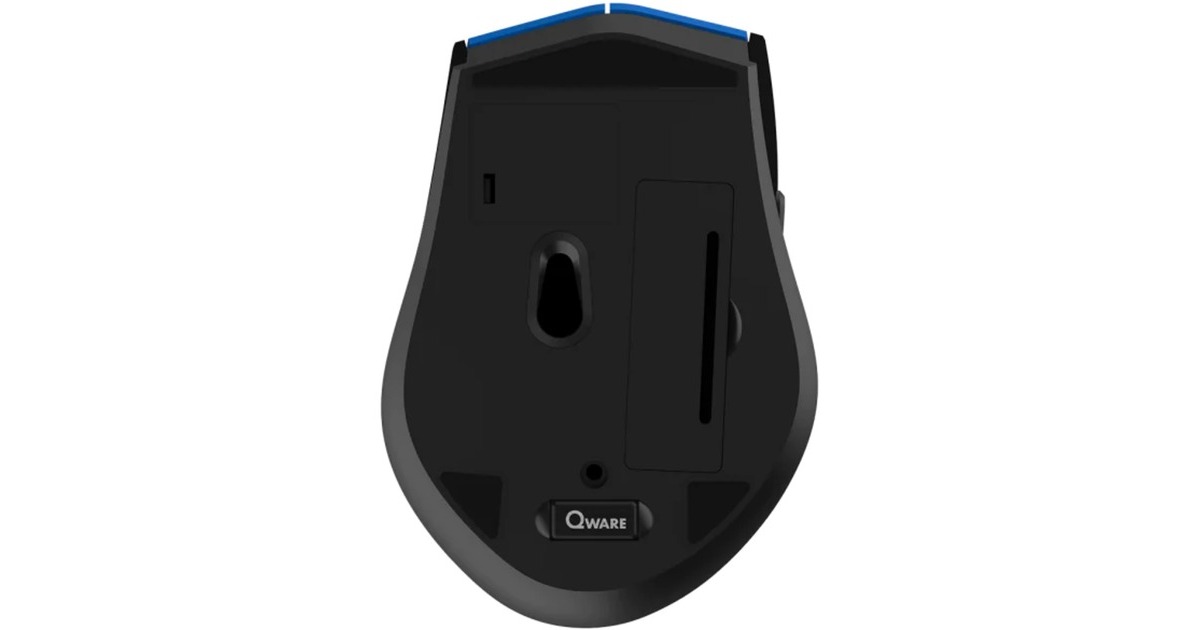 QwareBolton Draadloze Muis  (Zwart/blauw, 800 - 1600 DPI)