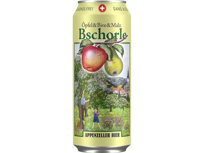 Appenzeller Bier Bier Bschorle alkoholfrei 6 x 0.5 l Biermischgetränk ohne Alkohol aus Apfel, Birne & Malz