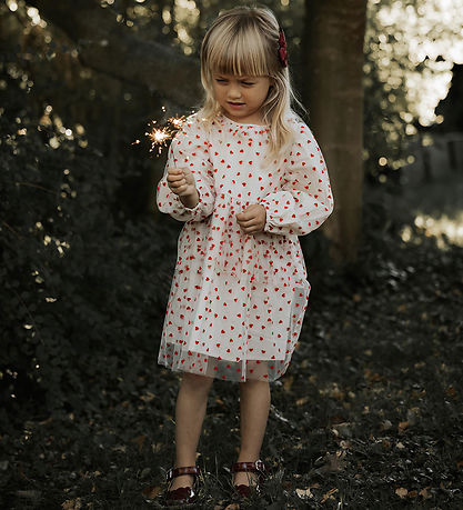 Fliink Kjole - Tulle - Sandshell/Pompeian Red