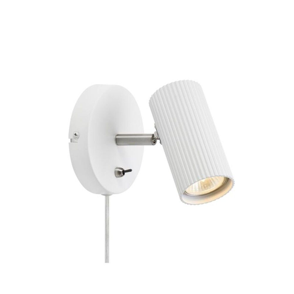 COSTILLA VEGG MARKSLÕJD 1L HVIT/SATIN NICKEL