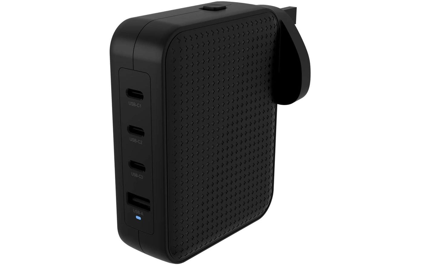 USB-Wandladegerät Hyper Juice USB-C GaN 145 W SchwarzKompaktes GaN-Reiseladegerät mit 4 Anschlüssen