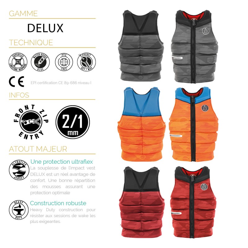 Gilet Wake Vest Impact Sooruz Delux 2019 Grey - The Corner Shop